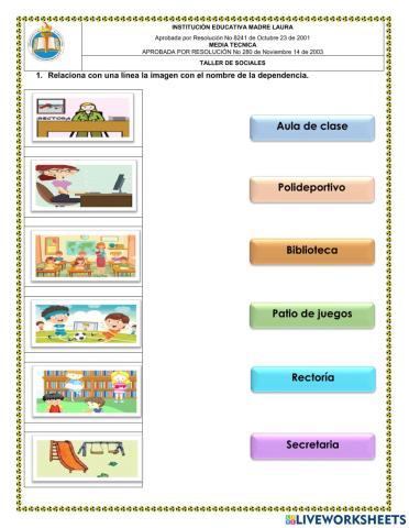 dependencias y personal de la institución