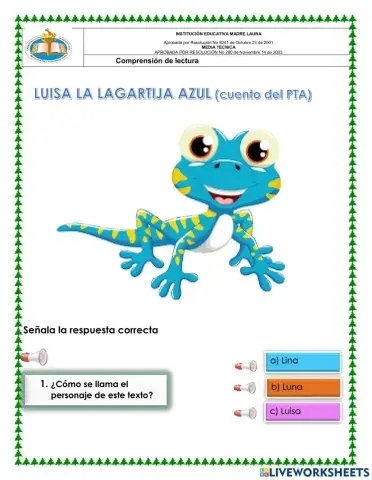 Luisa la lagartija azul