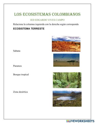 Ecosistemas colombianos