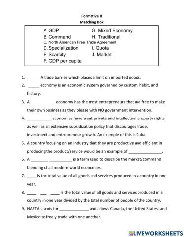 Economics Assessment 2