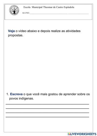 Modos de viver dos povos indígenas