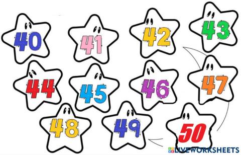 Contar del 40 al 50