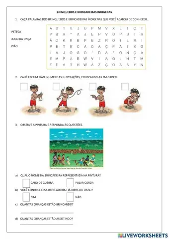 Brinquedos e brincadeiras indigenas