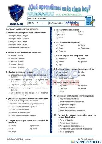 Prac. multilinguismo peruano