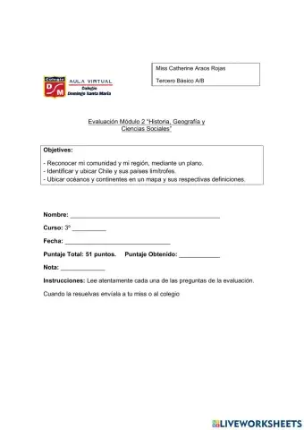 Evaluación Historia MÓDULO 2