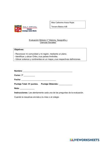 Evaluación Historia MÓDULO 2