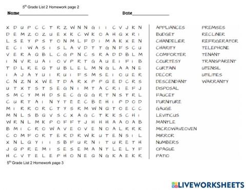 Spelling WOrd Search