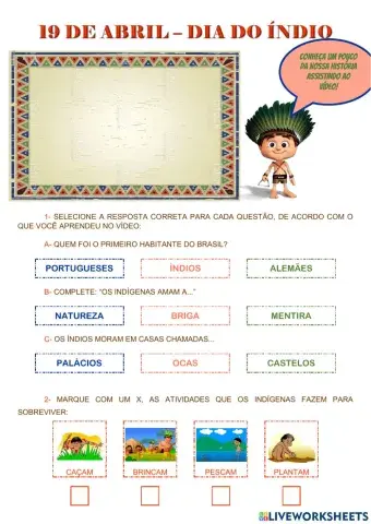 19 de abril - dia do índio