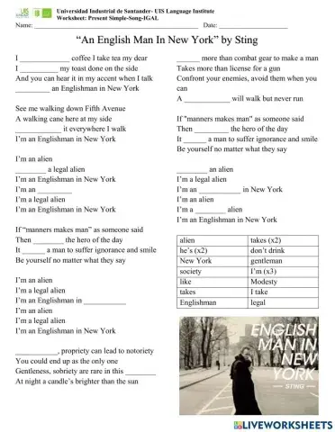 An Englishman in New York