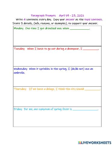 Vocabulary Log Spring 2