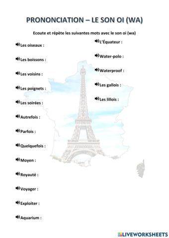 Prononciation - Le son oi (wa)