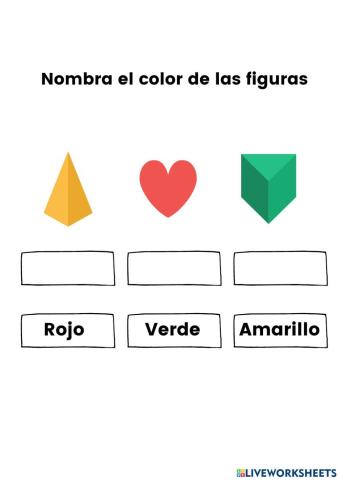 Nombra el color de las figuras
