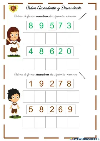 Orden ascendente y descendente