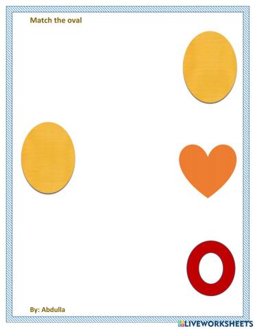 Match the oval