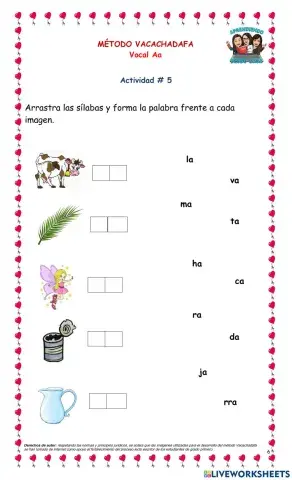 Vacachadafa actividad 5 vocal a