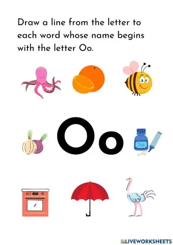 Letter Oo worksheet