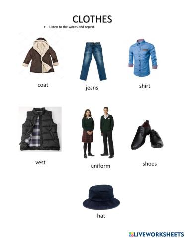 Vocabulary Clothes