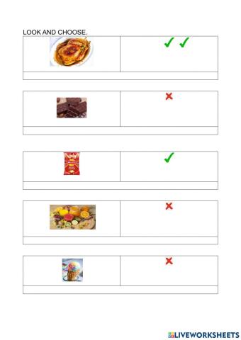 Food and drink, read and choose