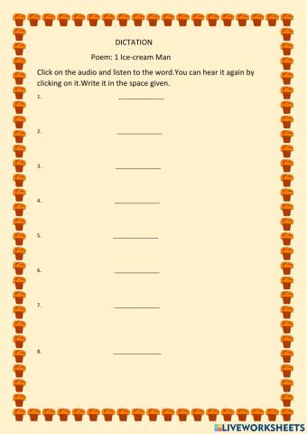 Dictation - Ice-cream Man
