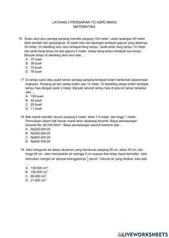 Latihan ASPD Matematika