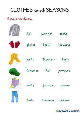 Clothes and seasons