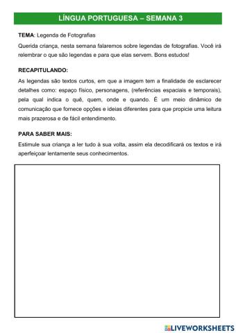 Língua Portuguesa - semana 3