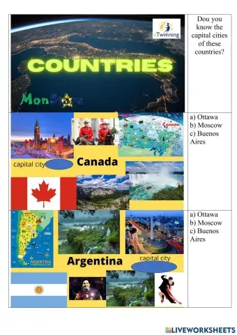 Contries and capital cities