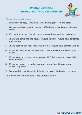 Conditional sentences 2 and 3