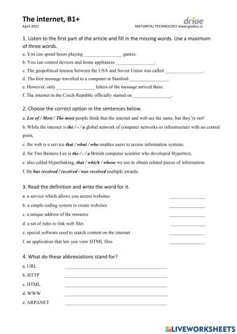 The internet (part 1)