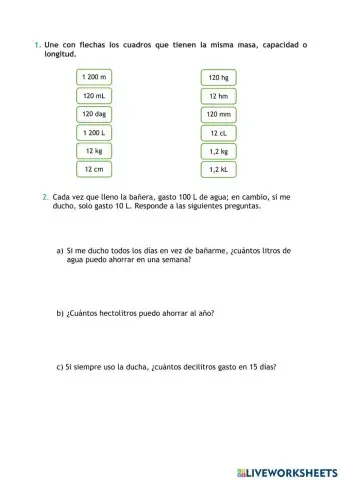 Repasa y Comprueba lo aprendido Tema 9 Mates 4º