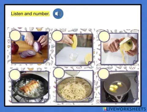 Cooking verbs - Listening