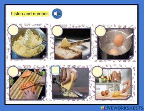 Cooking verbs - Listening 2