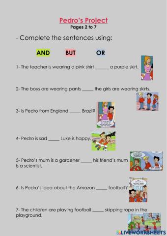 Pedro's Project - and, but, or