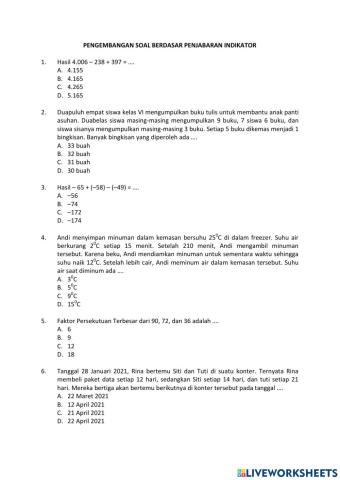 Latihan ASPD Matematika
