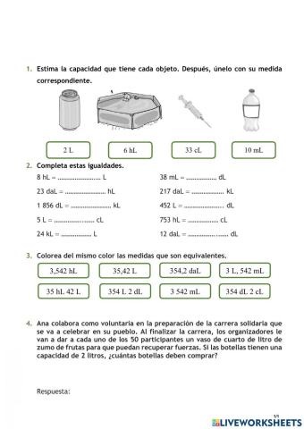 Contenidos básicos medidas de capacidad