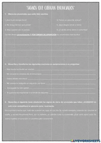 Signos que cierran oraciones