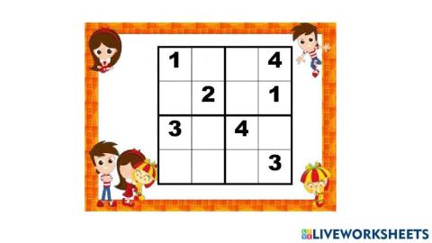 Sudoku 4x4- Sitio do Pica Pau Amarelo