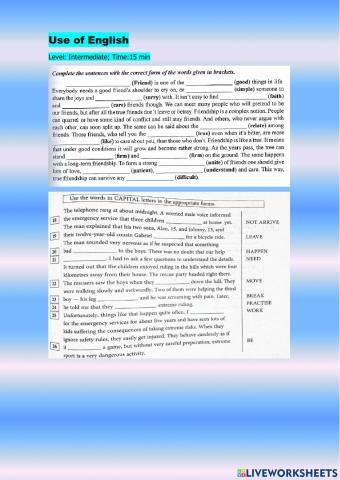 Unit 4.-There are only once teenagers-.Level: Intermediate- Time:15 min