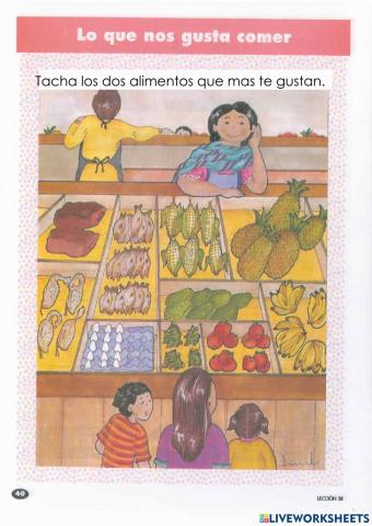 Actividad 6,tacha los alimentos