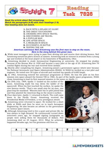 Spotlight 7 Task 7828