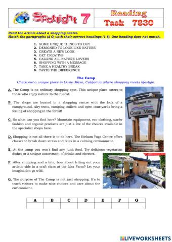 Spotlight 7 Task 7830