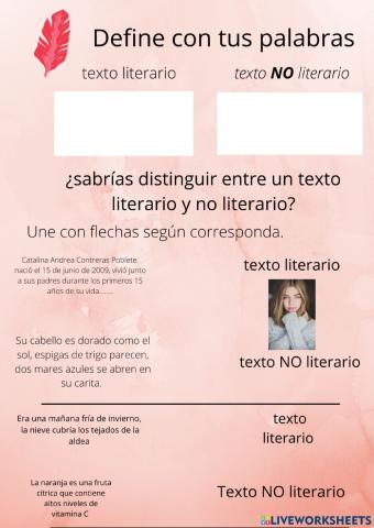 Textos literarios textos no literarios