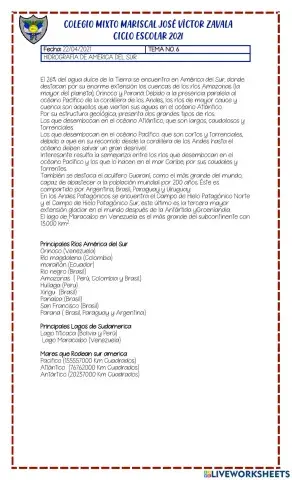 Hidrografía de américa del sur