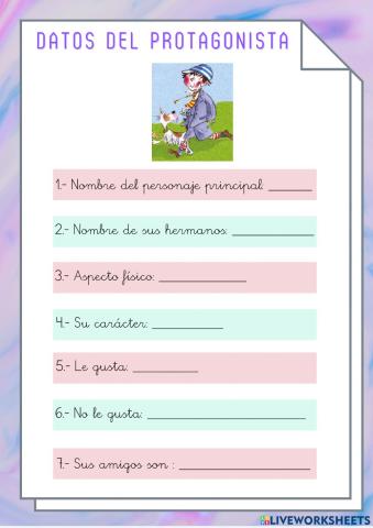 Datos del protagonista