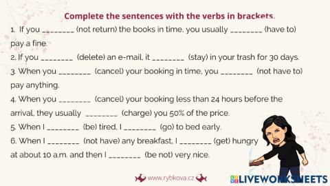 Zero conditional sentences (p. 5)