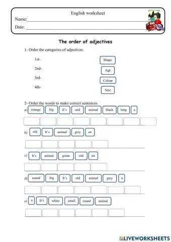 The order of adjectives