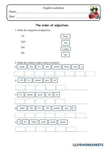 The order of adjectives