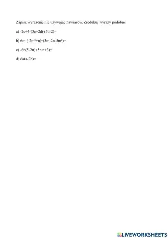 Wyrażenia algebraiczne