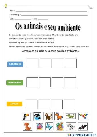 Animais e seus Ambientes