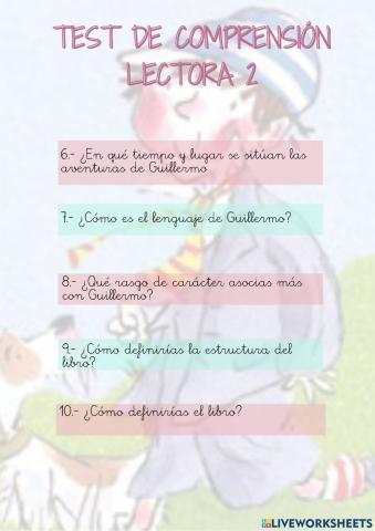 Test de comprensión lectora 2